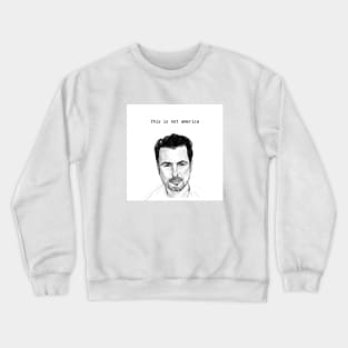 This Is Not America - Claes Bang (newspaper print) Crewneck Sweatshirt